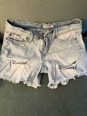 Mudd Light Blue Distressed Denim Cutoff Shorts